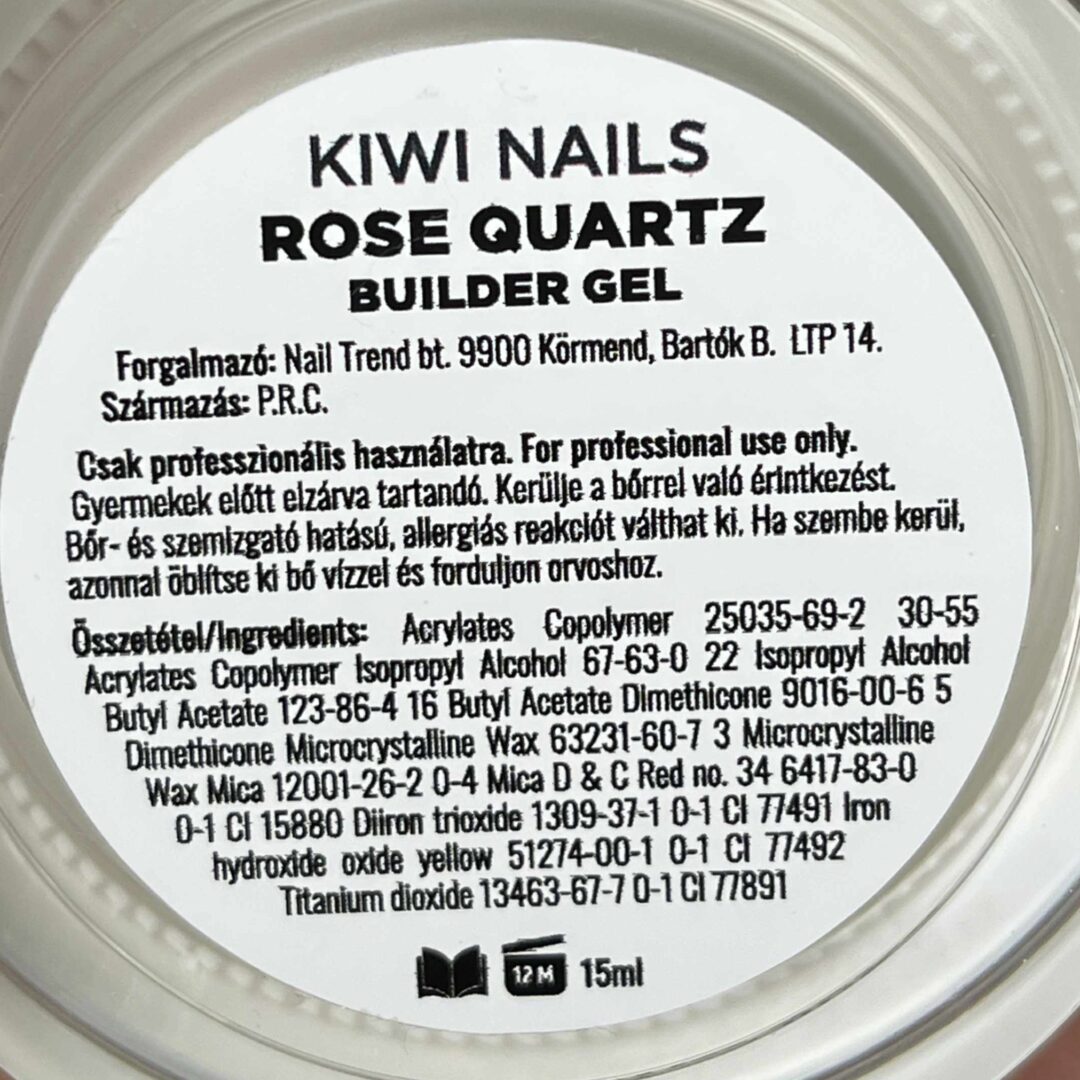 Builder Gel Rose Quartz 15 Gr - Kiwi Nails – Bild 5