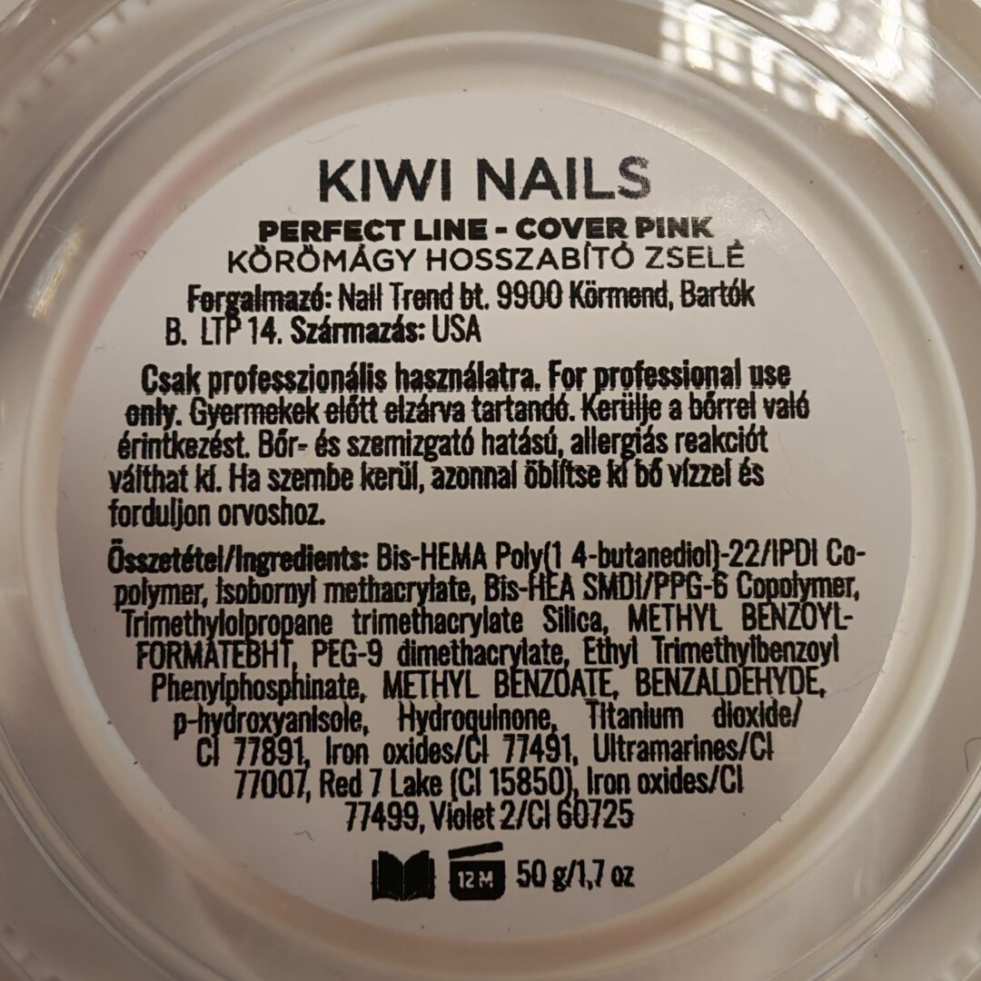 Perfect Line Builder Gel Cover Pink 50g HEMA FREE - Kiwi Nails – Bild 2
