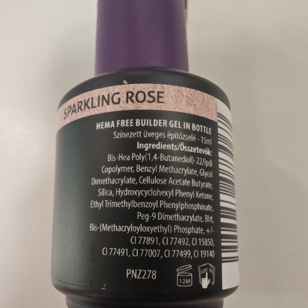 HEMA FREE Builder Gel in Bottle 15ml Sparkling Rose – Bild 5