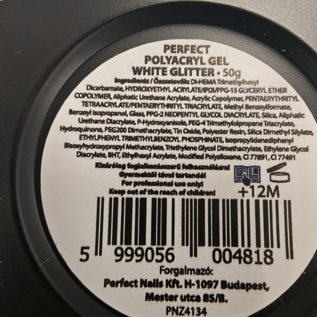 Perfect PolyAcryl Gel - White Glitter 50g – Bild 3