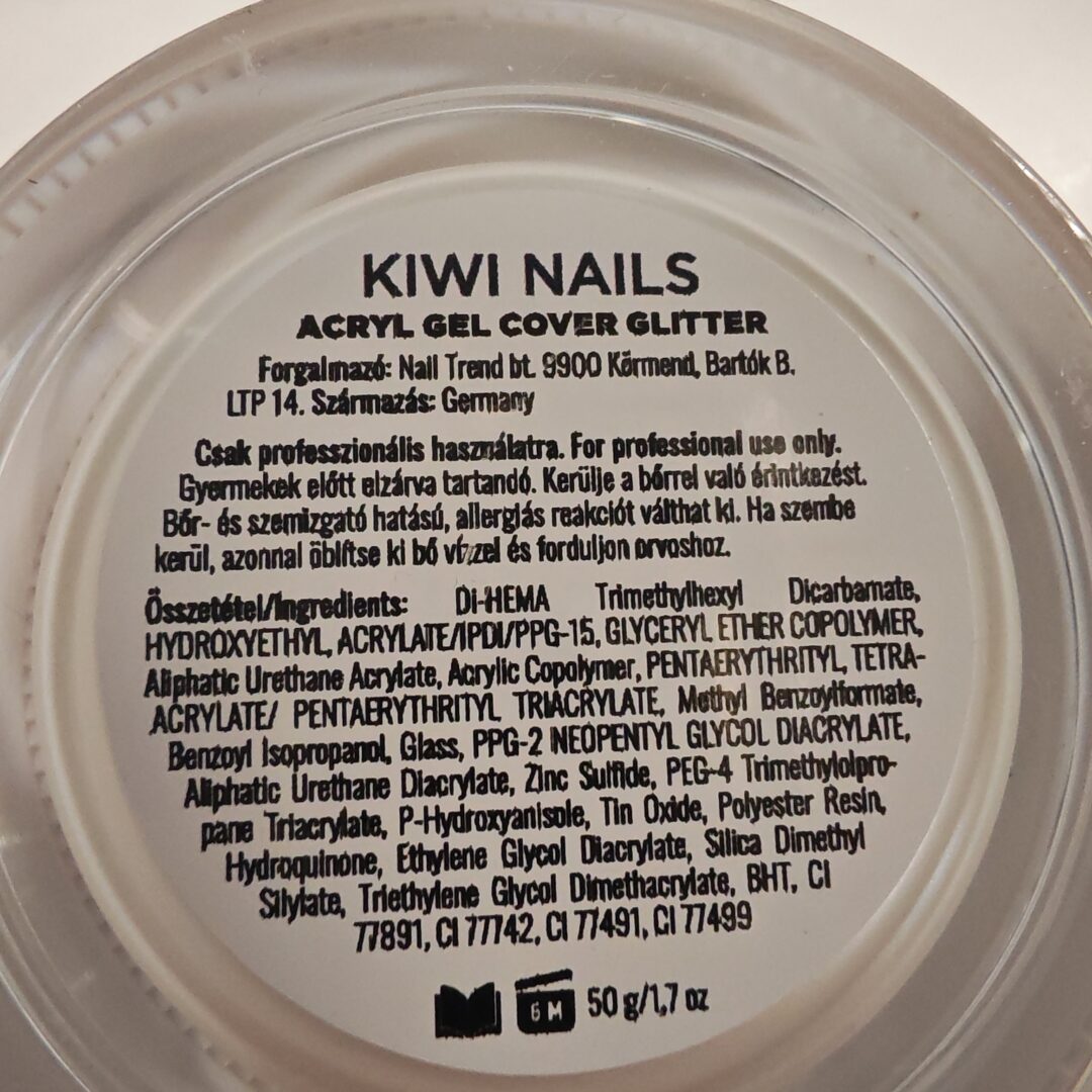 Acryl Gel Cover Glitter 50gr - Kiwi Nails – Bild 3