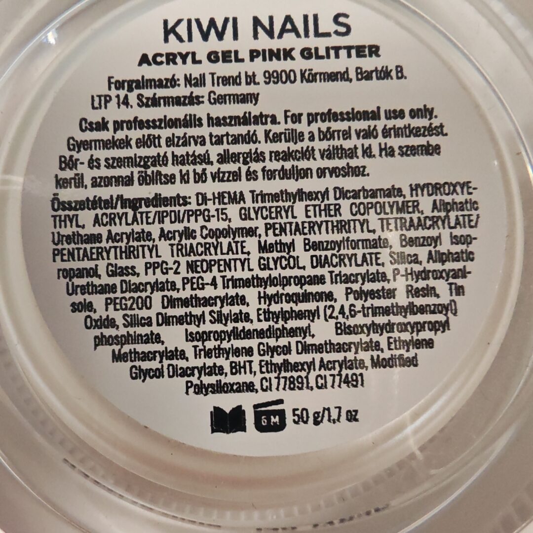 Acryl Gel Pink Glitter 50gr - Kiwi Nails – Bild 3