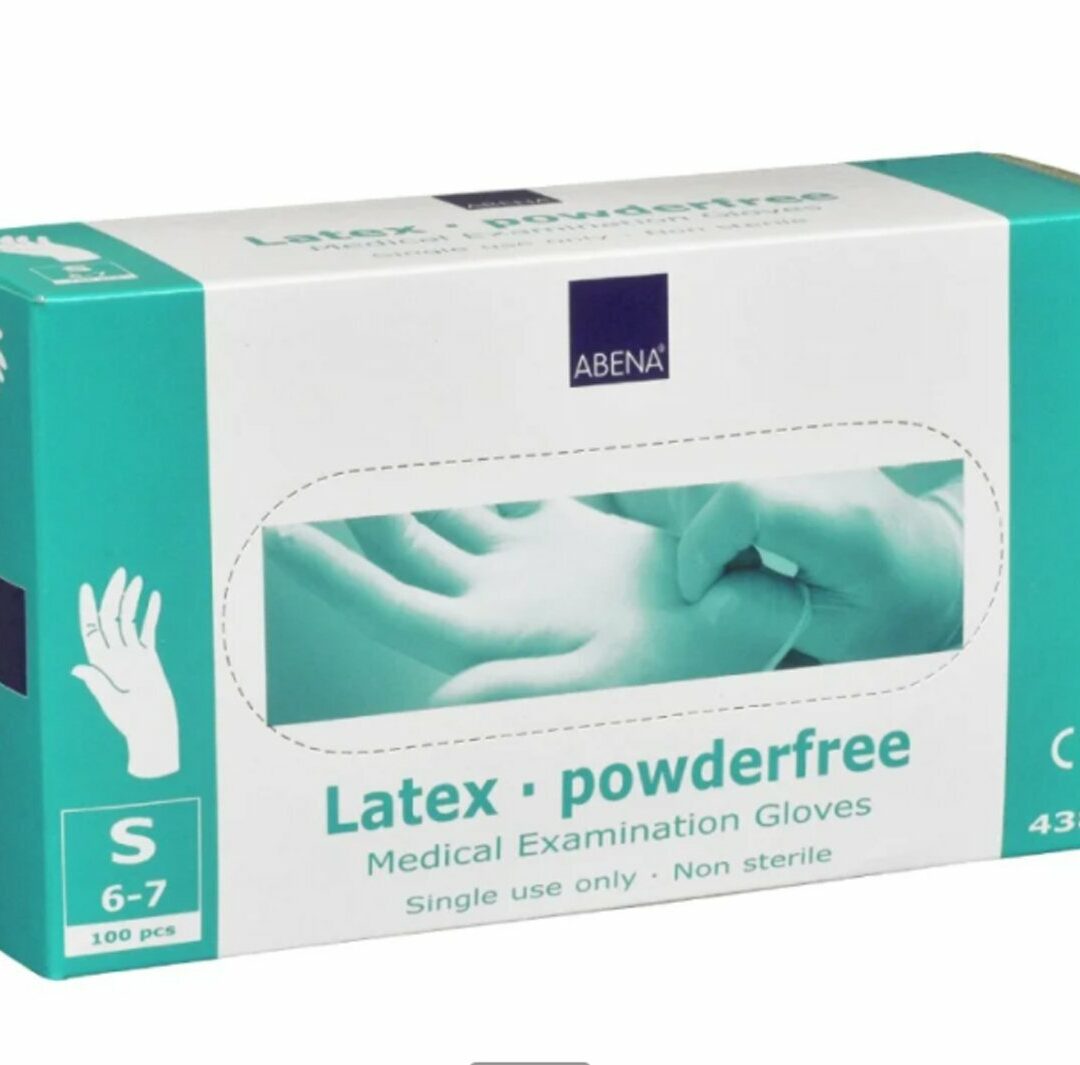 Latex Handschuhe Puder-frei XS Weiss – Bild 1