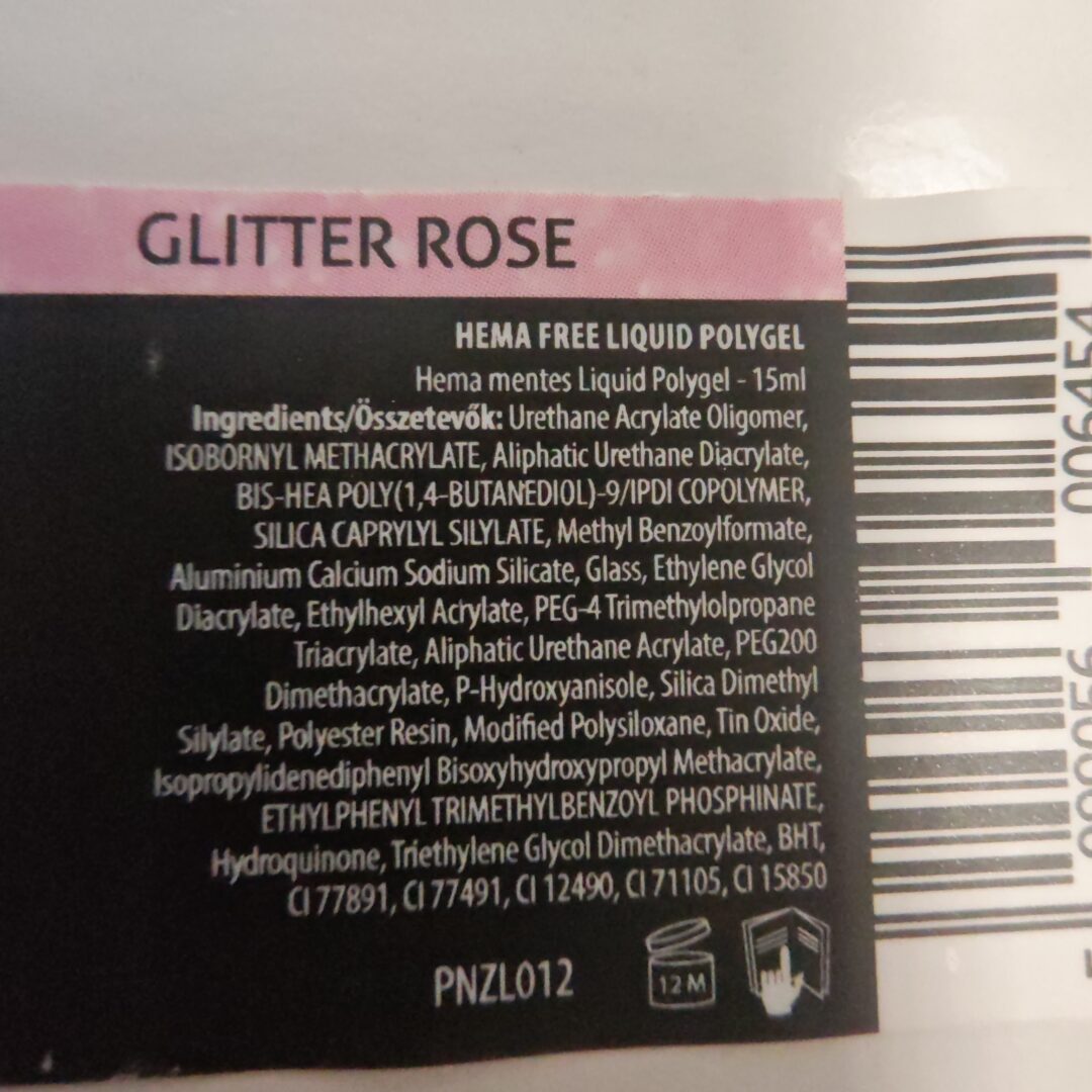 Liquid Polygel Hema Free - Glitter Rose - 15ml – Bild 4