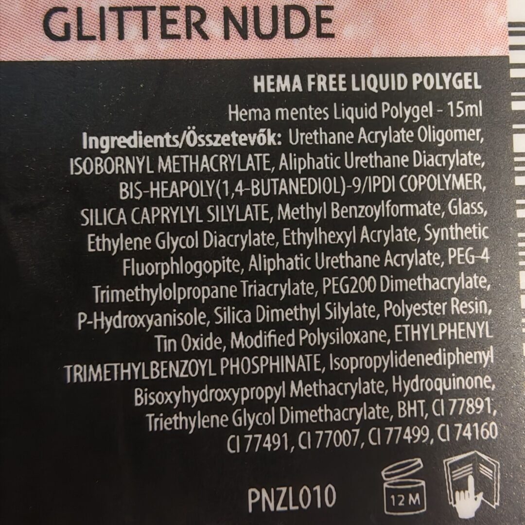 Liquid Polygel Hema Free - Glitter Nude - 15ml – Bild 4